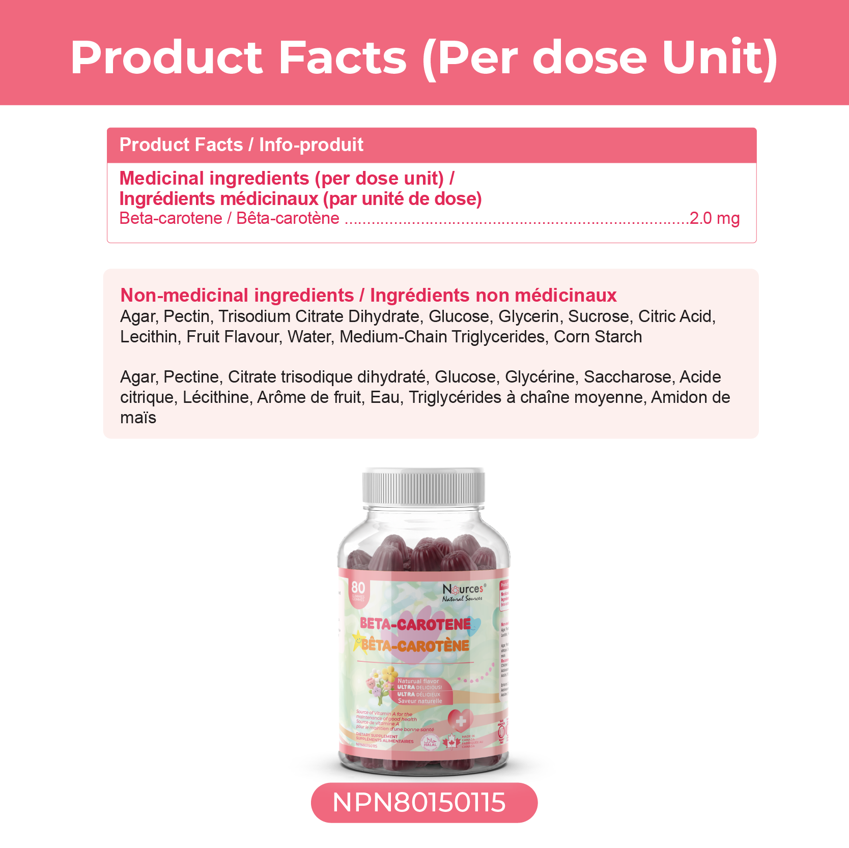 Nources Sugared beta Carotene
