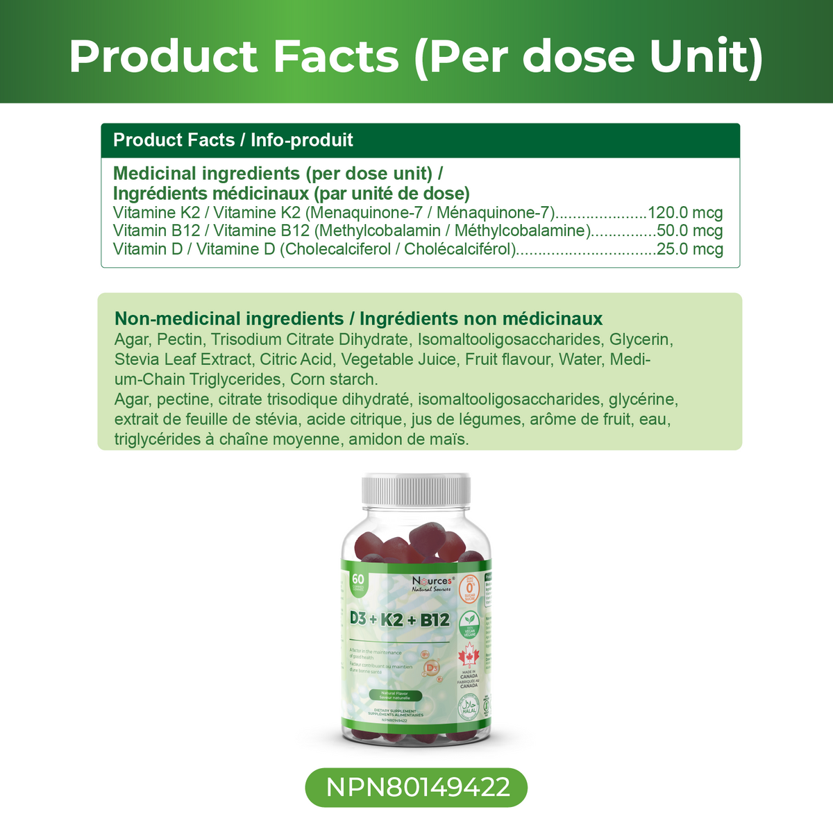 Nources D3+K2+B12