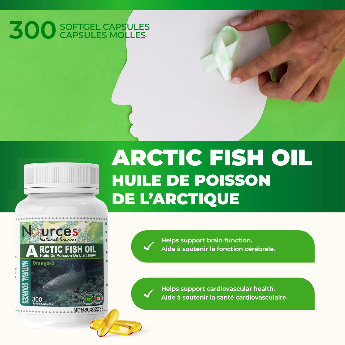 Nources Arctic Fish Oil 300 Softgels