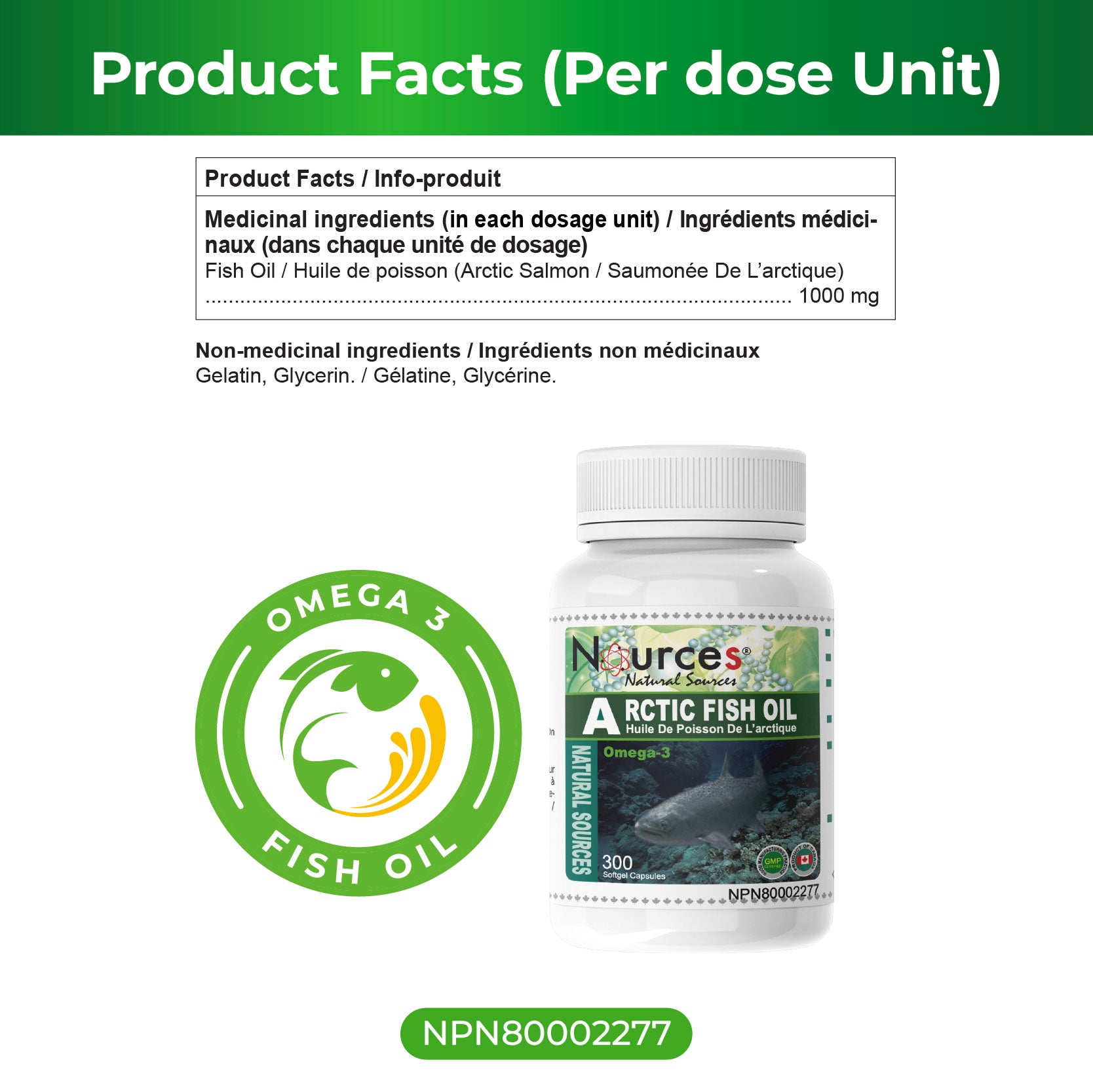 Nources Arctic Fish Oil 300 Softgels