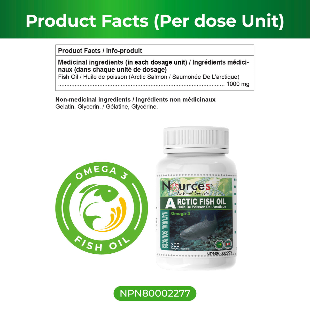 Nources Arctic Fish Oil 300 Softgels