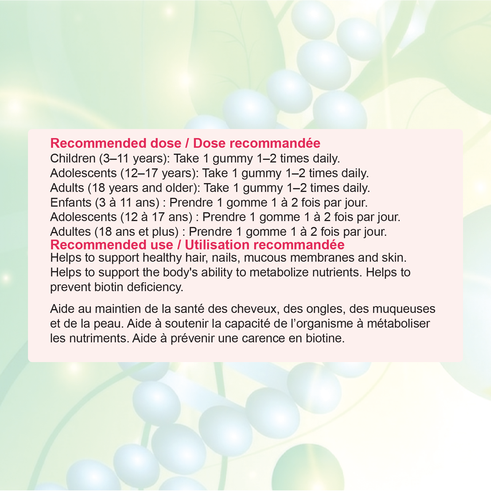 Nources Sugared Biotin