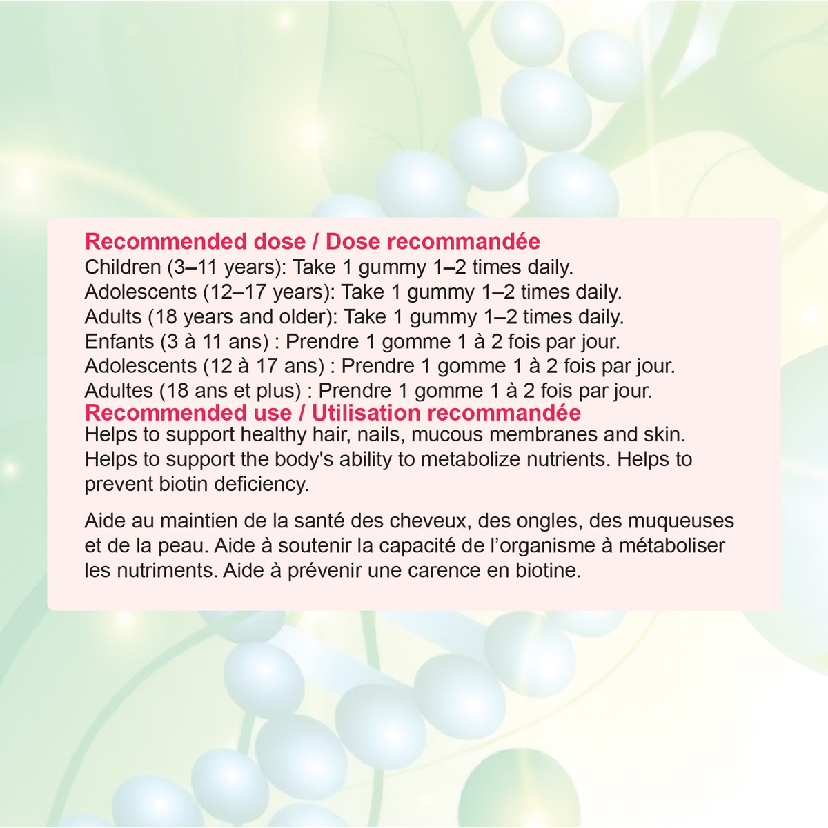Nources Sugared Biotin