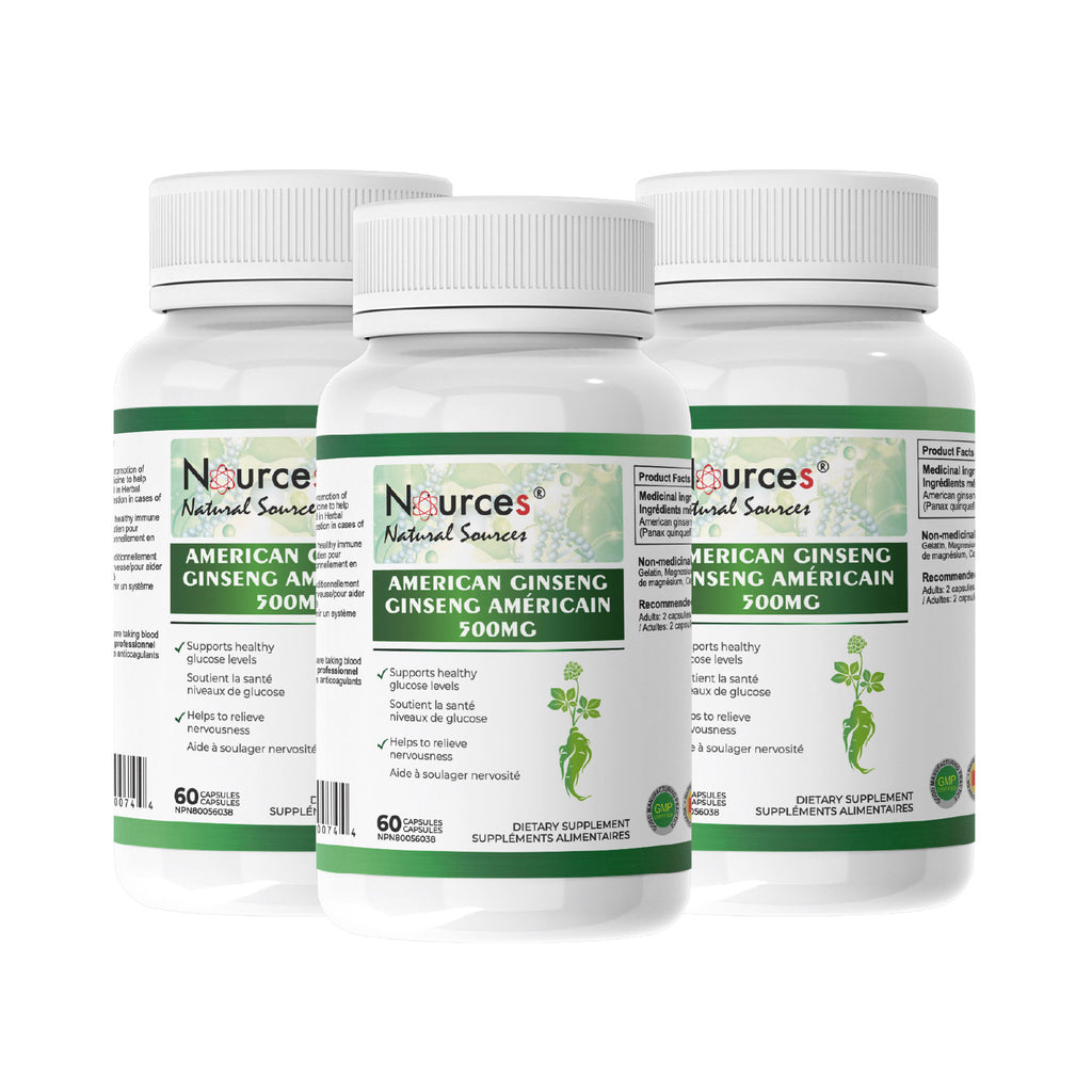 Nources American Ginseng 500 mg 60 Capsules