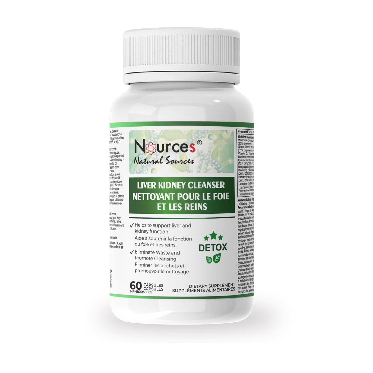 Nources Liver Kidney Cleanser 60 Capsules