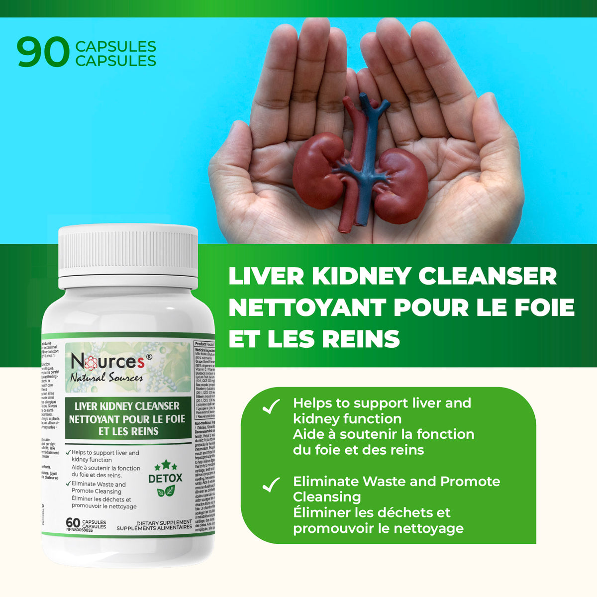 Nources Liver Kidney Cleanser 60 Capsules