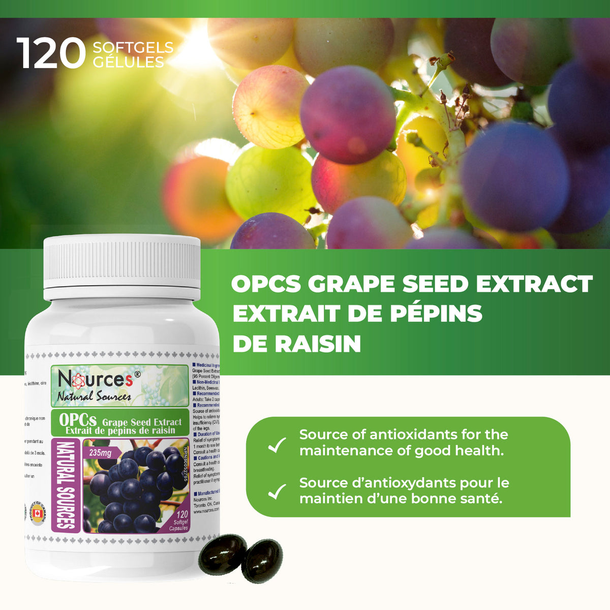 Nources OPCs 120 Softgels