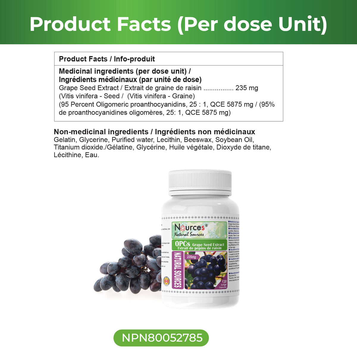 Nources OPCs 120 Softgels