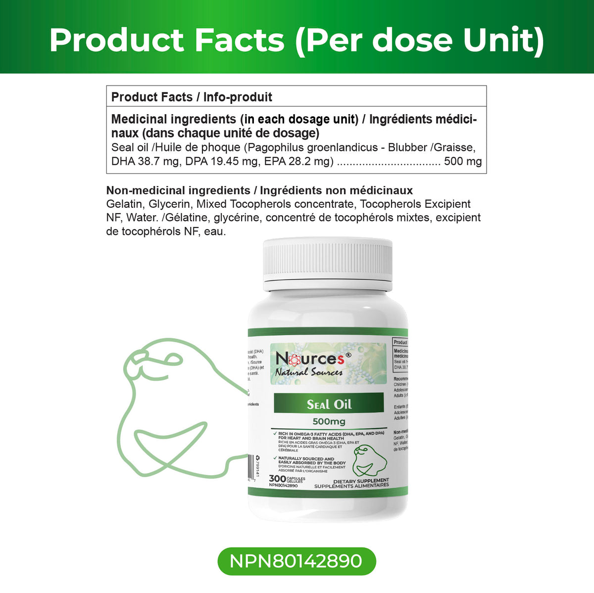 Nources Seal Oil 300 Softgels