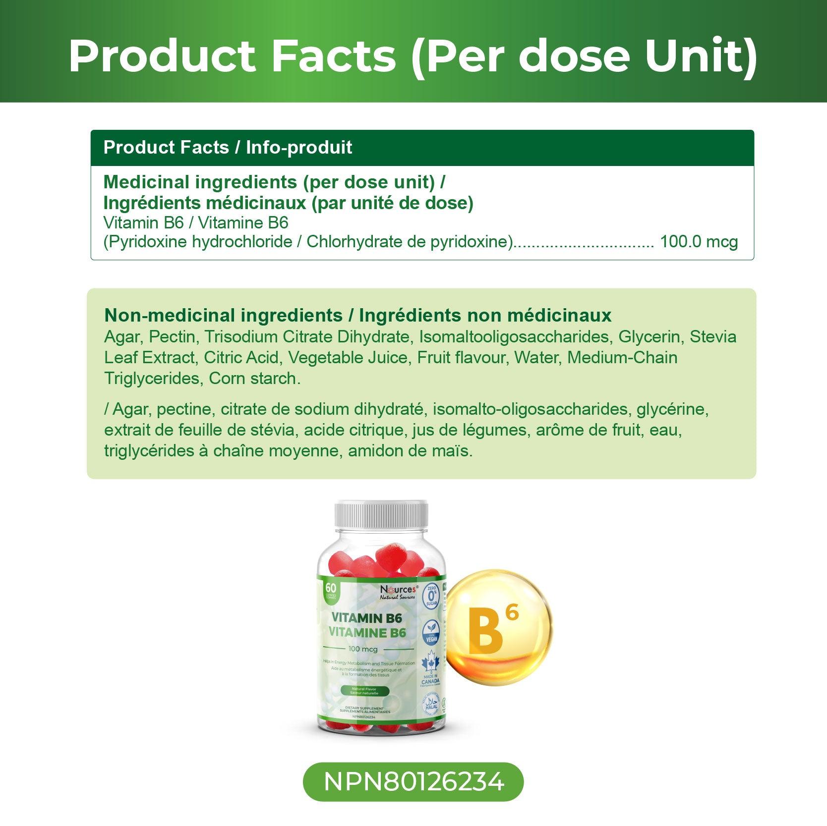 Nources Vitamin B6 Gummy