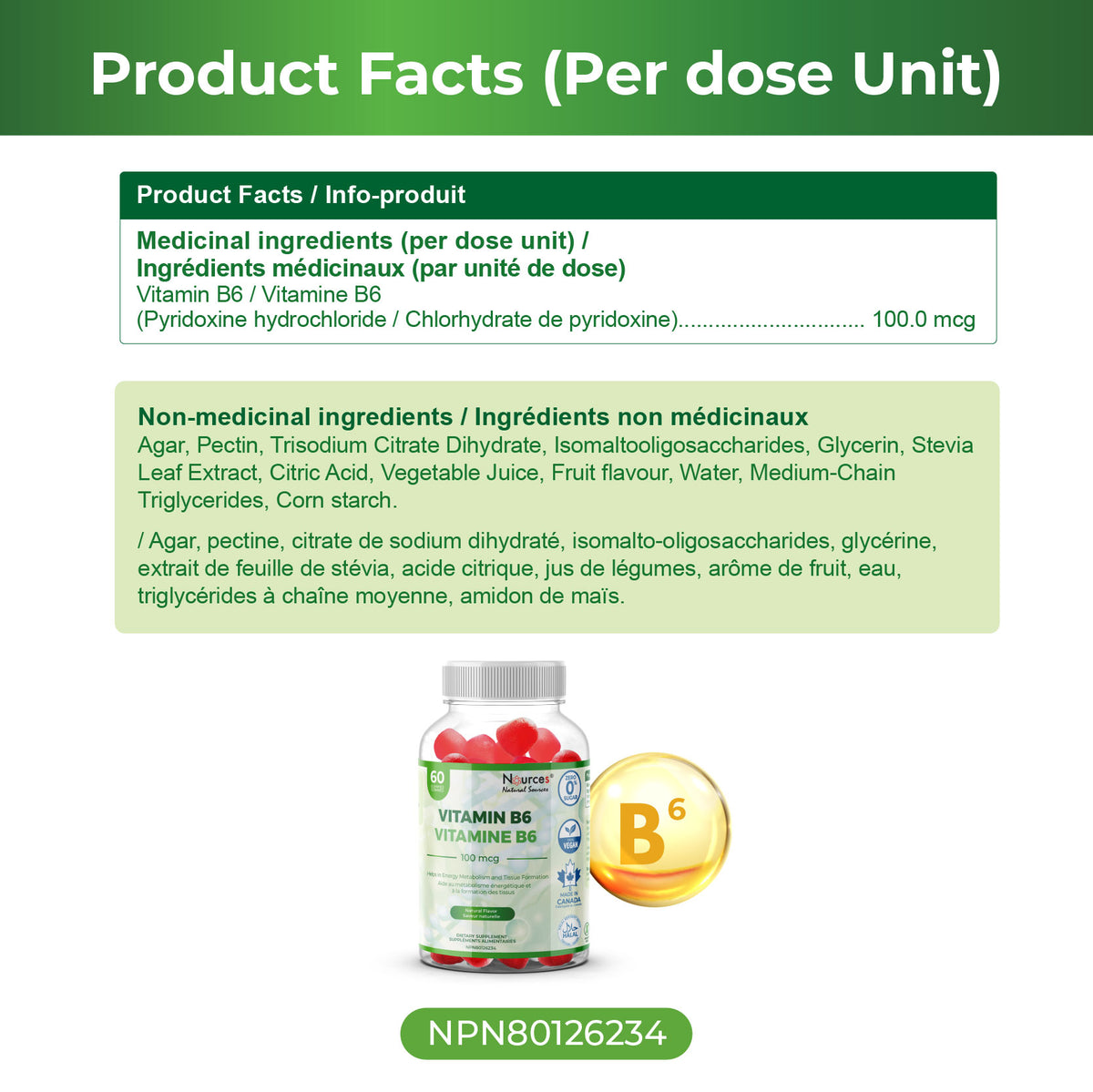 Nources Vitamin B6 Gummy