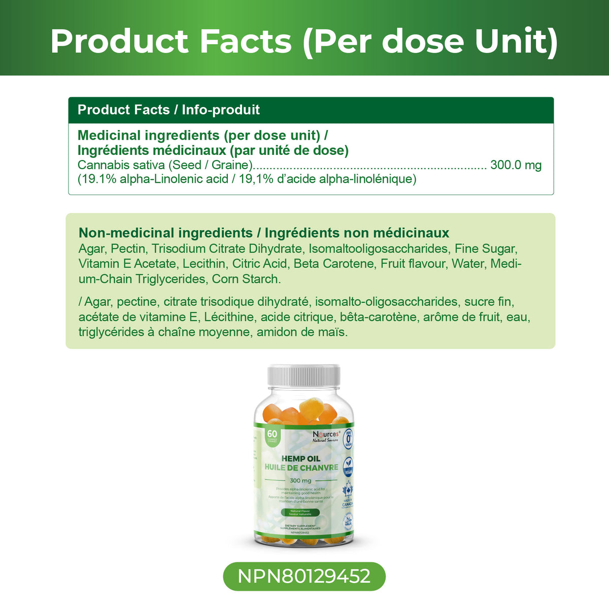 Nources Hemp Oil gummy