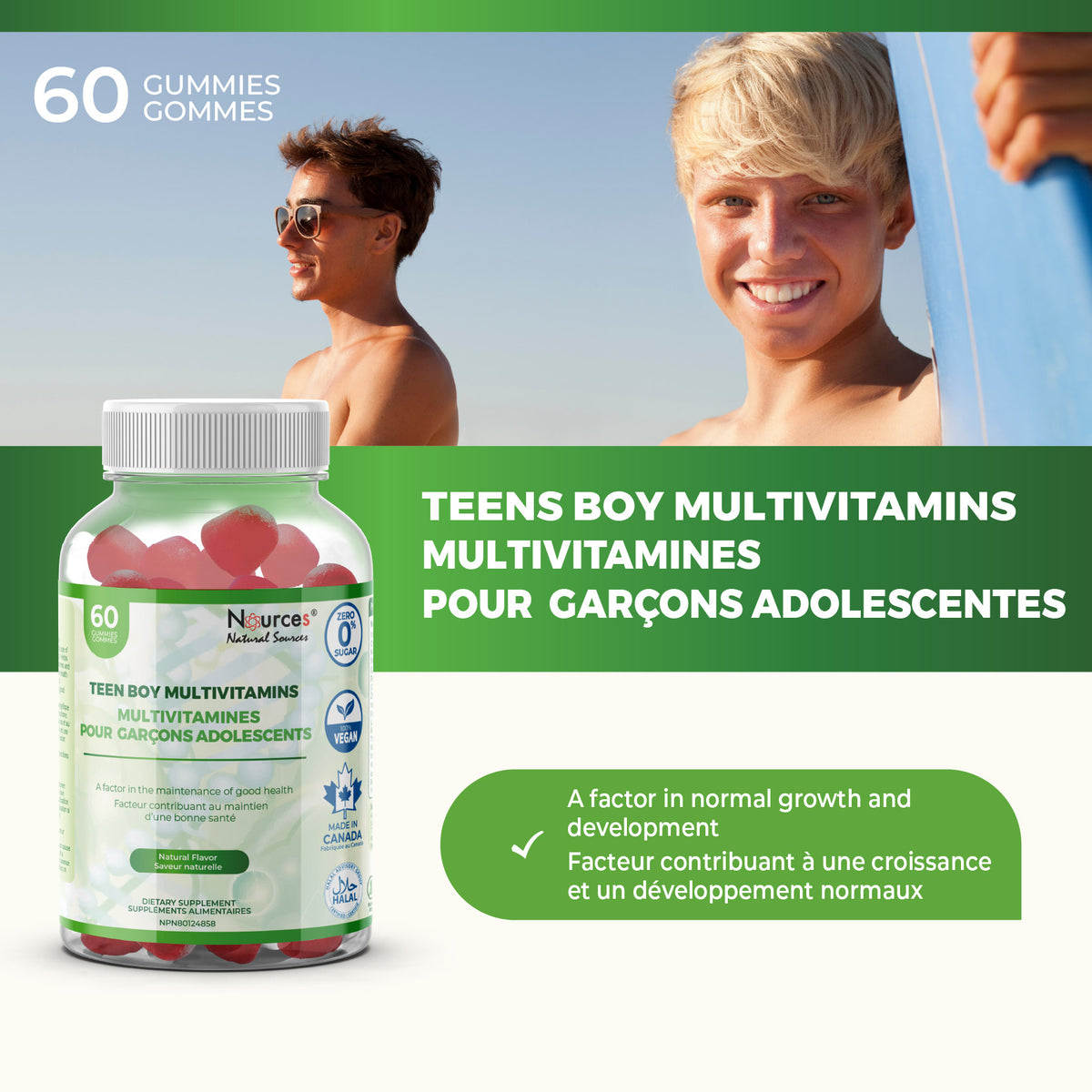 Nources Teen Boy Multivitamins Gummy