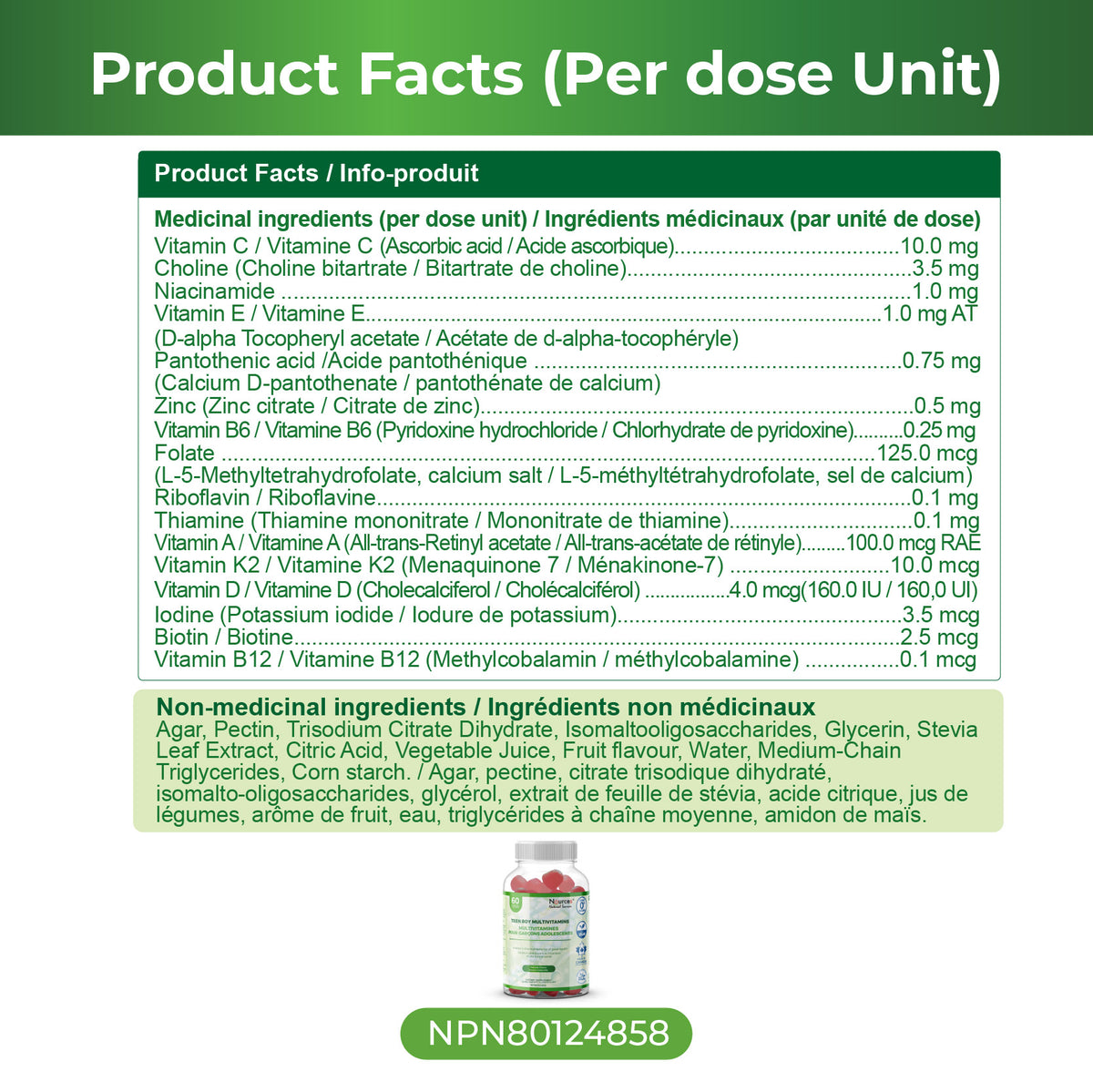 Nources Teen Boy Multivitamins Gummy