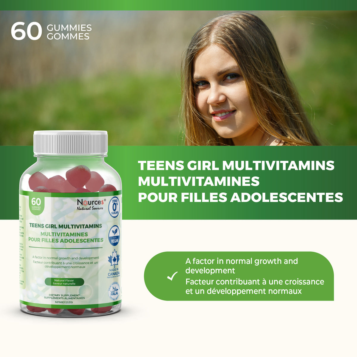 Nources Teens Girl Multivitamins Gummy
